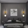 Moderne nachtkastje led wandlichten gouden woonkamer gangpad sconce surface mount designer stijl woondecoratie lamp