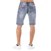 Homens denim shorts shorts rasgados verão calções buraco angustiado bermuda masculino alongamento alongamento do joelho vintage curtas jeans homens 210716