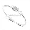 Bangle Armband Smycken Kvinnor Druzy Stone Wire för Kvinnlig Designer Naturligt Charm Guld Sier Fashion Girls Present Drop Leverans 2021 1WRUH