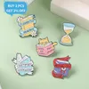 Pins, Brooches Book Lapel Pin Bookish Funny Reading Pinback Buttons Collar Backpack Decoration Cartoon Jewelry Gift For Kids