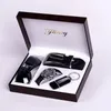 Relógios de pulso 5 pcs relógio de moda homens conjunto de presente de luxo sunglasses keychain Chaveiro de alta qualidade cinto múltiplo de fuso horário para pai