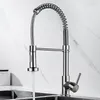Robinets d'évier de salle de bains robinet de cuisine extractible noir spirale avec pulvérisation mitigeur en laiton rotatif à 360 ° 54832204