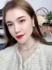 C family letter necklace Korean short multi layer pearl clavicle neckband temperament Collar small fragrance chokers