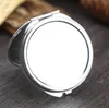 Miroirs de maquillage à faire soi-même, en fer, 2 visages, Sublimation, feuille d'aluminium plaquée vierge, cadeau pour fille, cosmétique, miroir Compact, décoration Portable, 2021