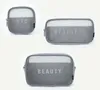 3pcs / set kvinnor resor kosmetisk väska casual dragkedja smink makeup case arrangör förvaring påse toalettarty skönhet tvätt kit påsar