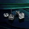 OEVAS Classic 100% 925 srebrny stworzony Moissanite kamień ślub zaręczyny kolczyki do uszu iskrzenie Fine Jewelry Wholesale