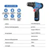 Dongcheng DCJZ23-10E Electric Drill Rechargeable Multifunctional Positive and Negative Speed Regulating Lithium Electric Drill 210719