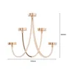 Candle Houders 5 Arms Gold Candlestick Romantic Candlelight Centerpieces voor Bruiloft Tafel Decoratie Thuis Votive