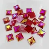 Entier 600 pièces 10mm AB carré Strass Applique Flatback décoration pierres de cristal Non couture Strass diamant-HE76