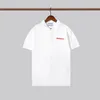 T-shirt da uomo Prad Summer Designer Fashion Print Polo da uomo Tasche classiche in pelle T-shirt casual a maniche corte T-shirt da uomo in cotone Polo bianca e nera M-2xl