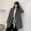 Fatos femininos blazers estilo coreano blazer homens moda cor sólida cor negócio casual terno jaqueta mulheres streetwear selvagem vestido solto jaquetas