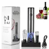 Set di bottiglie di bottiglia di vino elettrico con base di ricarica automatica touch touch touch touch wine cappotto di vino ricaricabile USB apriscatole set 210915