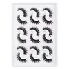 Hand Made Reusable Soft 9 Pairs Mink False Eyelashes Set Messy Cruly TThick Natural 3D Fake Lashes Extensions Makeup Accessory For Eyes Easy To Wear 10 Model DHL