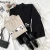 Neploe Half Zipper Stand Neck Sweatshirt Women Loose Casual Oversized Outwear Streetwear Cute Panda Parint All-match Hoodies 210422