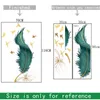 Green Feathers Bird Creative Wall Stickers Sofa Background Bedroom Decor Living Room Art Mural Home Decoration