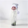 Xmas Decoraties Claus Wijnhoes Faceless Evade Lijm Pop Wijnen Fles Decoratie Kerst Nordic Land God Santa Hanging Ornament WY1390