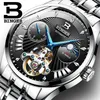 Zwitserland Mechanische Horloge Mannen Binger Rol horloges Skeleton Pols Sapphire Waterdichte B-1186-3 Horloges