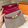 Shoulder Crossbody Alligator Hand Bags Ribbon Silk Scarves Horse Toy Lady Small M Size Handbags Cross Body Bag Fashion Women Brand One