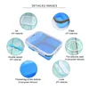 1100ml 3 Cells Silicone Foldable Lunch Box Collapsible Bento Travel Outdoors Food Storage Container Eco-Friendly Lunchbox 210709
