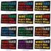 TC1024 Wing Yard Buger's ribs Philly's Wings Light Sign Dual Color 3D Engraving