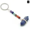 7 Chakra Beads Encantos Natural Pedra Pilar Chave Chaveiro Moda Cura Reiki Keyholder Boho Jóias Carro Keychain para Mulheres