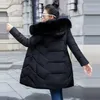 Fake Fur Hooded Winter Jacket Kvinnor Plus Storlek S- 7xl Coat Kvinna Varm Long Parkas Jaqueta Feminina 211014