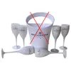 ホワイトプラスチックアクリルゴブレットMOETシャンドンシャンパングラス175mlアクリルカップのお祝いパーティーウェディングドリンクウェアドリンクMOET-WINE-GLANG CUP