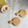 Apribottiglie in legno di bambù creativo con manico sottobicchiere decorazione magnete per frigorifero apribottiglie per birra incisione gratuita logo LX4145
