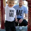 T-shirt con motivo interessante per padre figlio vestire papà bambino Mini Me Little Big Man Summer Tops Family Matching Outfits 210417