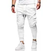 Stilleri Moda Erkek Kargo Rahat Katı Çok Cep Pantolon Pantolon Artı Boyutu Joggers Sweatpants Pantolon