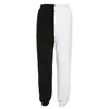 Dames Pant Black White Color Matching Hoge Taille Casual Broek Alle Match Broeken Mode 210513