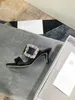 Высокое качество женские тонкие пятки пряжки дрелью дизайнерские туфли мода заостренный настоящий шелковый кожа обратно путешествия 7см с кристаллической пряжкой нижний средний белый 34-40