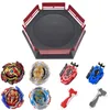 L'ensemble chaud contient 4pcs Beyblades 1pcs Gyro Arena 2pcs Lanceurs gauche et droit 2pcs Poignée Lame Lame Métal Burst Battle Toy Cadeau X0528