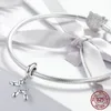 Colgante de perro con globo de Plata de Ley 925 auténtica, dijes de animales aptos para pulseras con dijes, collar, joyería 13759041106980