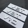 Letter Number V6T V8T V10 Sticker Car Styling Fender Side Rear Trunk Badge Logo Emblem Decal for Audi A4 A5 A6 A7 A8 S4 S5 S6 S7 S246n