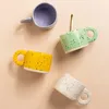 Kubki Nordic Ceramic Creative Pierścień Uchwyt Kubek Mikrofalówka Śniadanie Oatmeal Mleko Drinkware Handgrip Biuro Home Prezenty Przyjaciele