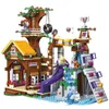 872 pieces Adventure Camp Tree House Emma Mia Building Blocks Figure Friendship Educational Bricks Toy for Girl Children X0503