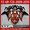 Zestaw do ciała dla Yamaha FZ6N FZ6 FZ 6R 6N 6 R N 600 09-15 Korpiarki 103NO.0 FZ-6R FZ600 FZ6R 09 10 11 12 13 14 15 FZ-6N 2009 2011 2012 2013 2014 2014 2015 OEM OEM Factory Factory Orange