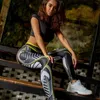 QNPQYX Nowe Kobiety Legginsy Sexy Wysokiej Talii Slim Printing Legginsy Gym Wysokie Oddychające Spodnie Damskie Dane Jogi Spodnie