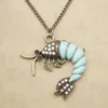 blue costume necklace