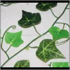 Ghirlande decorative 1 Pz 24 M Casa Foglia artificiale Ghirlanda Piante Vite Fogliame finto Fiori Creeper Green Ivy Wreath Garden Decor Rex8P Qksaf
