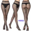 Svart Strumpor För Kvinnor Sexig Lår Hög Fishnet Nylon Lång Strumpor Hollow Open Crotch Female Jacquard Underkläder Leggings x0521