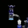 Accessori per fumatori HORNET quarzo carb cap banger 14mm dabber Narghilè vetro trasparente 90° doppio strato colore arenaria bong