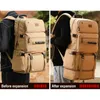 50L 80L Big Capacity Outdoor Sports Bag Military Tactical Ryggsäck Vandring Camping Waterproof Wear-Resisting Nylon Rucksack X261D 220216