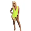 Gradient Borls Sexy Beach Bodysuit Mulheres Deep V Neck Sem Mangas Mangas Geral Verão Verão Zíper Bodycon Playsuit 210728