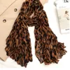 Fashionable Leopard print scarf woman print pleated cotton shawl autumn and winter silk warm long scarfs 18090CM6290012