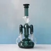 8,2 pouces brûleur à mazout tuyau de narguilé fumer bécher en verre percolateur bong disque fristé shisha eau vert clair verre tabac dab rig tuyaux 14mm outils de joint femelle