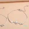 jewelry S925 steling silver bracelets three flowers pearl bracelets simple lovely for women hot fashion