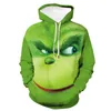 Feste con cappuccio animazione animazione 3d digitale di Natale geek di Grinch Men039s Women039s maglione maglione con cappuccio Spring75564035091088