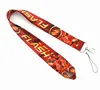 Nyckelring 10st anime tecknad nackband nyckel Lanyard Card Gym telefon med USB ID Holder DIY Sling lasso Small Wholesale